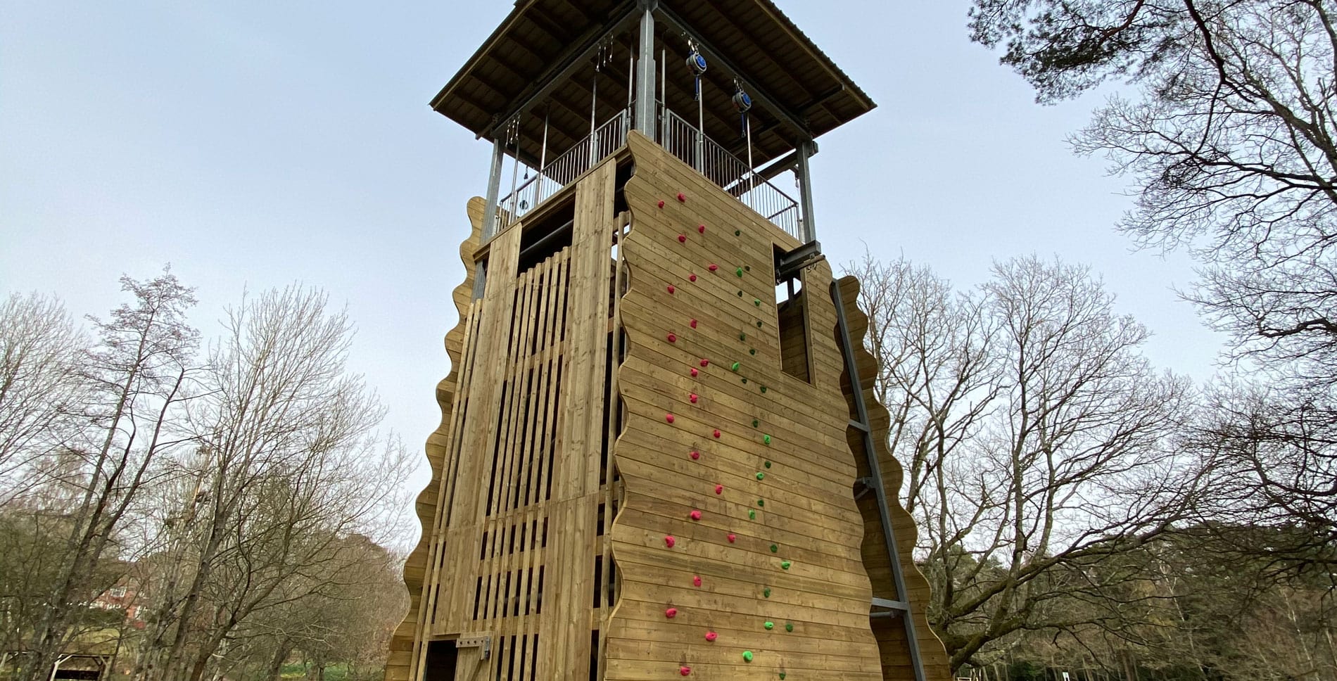 Avon Tyrell climbing tower construction
