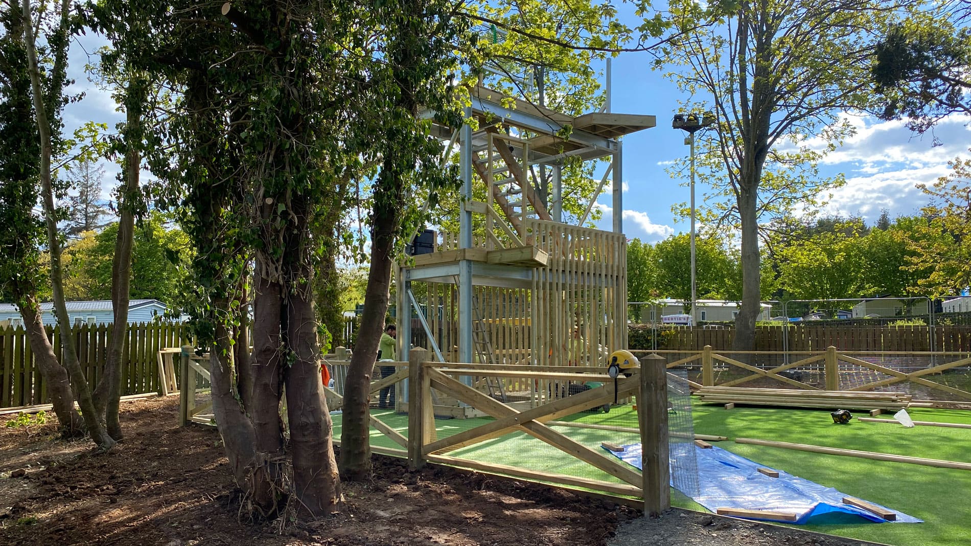 Bourne and Haven Holiday Parks- Bag Jump and tower design and build